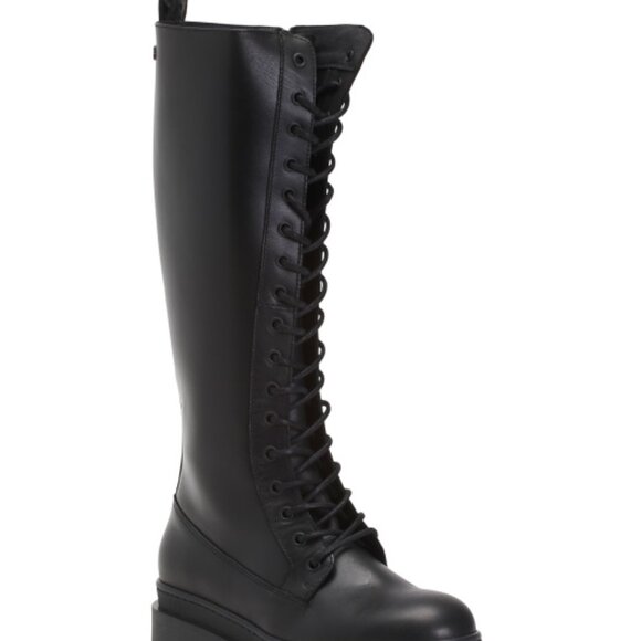 NEW SCOTCH & SODA Made In Portugal Leather Laced Up High Shaft Boots  259 7M4 - Picture 3 of 6